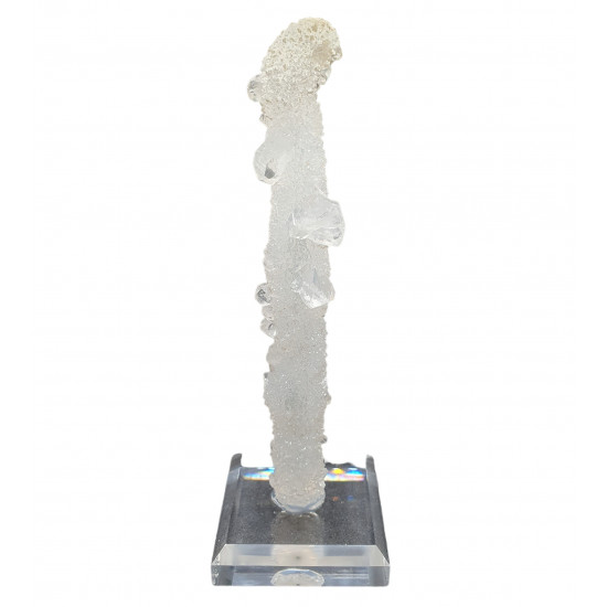 apophyllite on chalcedony stalactite