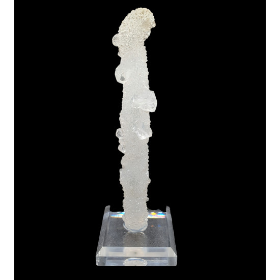 apophyllite on chalcedony stalactite