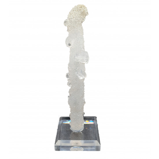 apophyllite on chalcedony stalactite