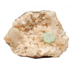 apophyllite verte sur stilbite et heulandite