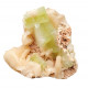 green apophyllite on stilbite and heulandite
