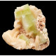 green apophyllite on stilbite and heulandite