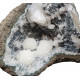 Mesolite with chalcedony stilbite and calcite