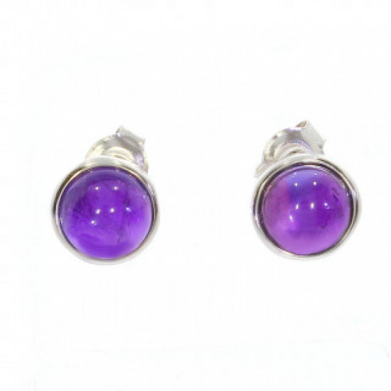 Sterling Silver Amethyst Earrings E-18-01