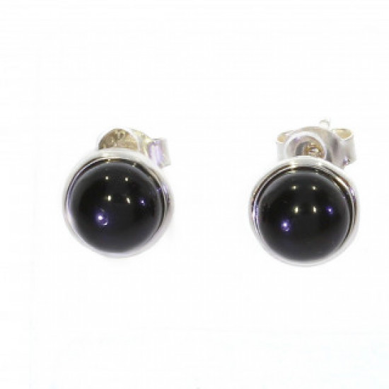 Sterling Silver Black Onyx Earrings E-18-01