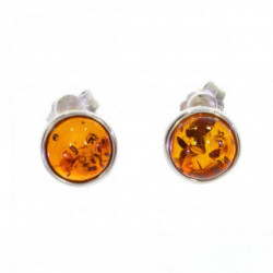 boucles d'oreilles argent ambre E-18-01