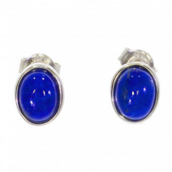 Sterling Silver Earrings Lapis Lazuli E-18-02