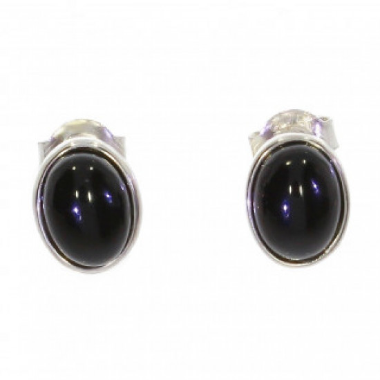 Sterling Silver Black Onyx Earrings E-18-02