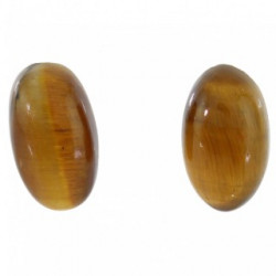 boucles d'oreilles argent oeil de tigre E-18-03