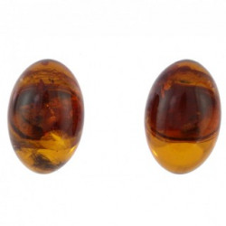 boucles d'oreilles argent ambre E-18-03