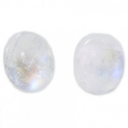 boucles d'oreilles argent pierre de lune E-18-04