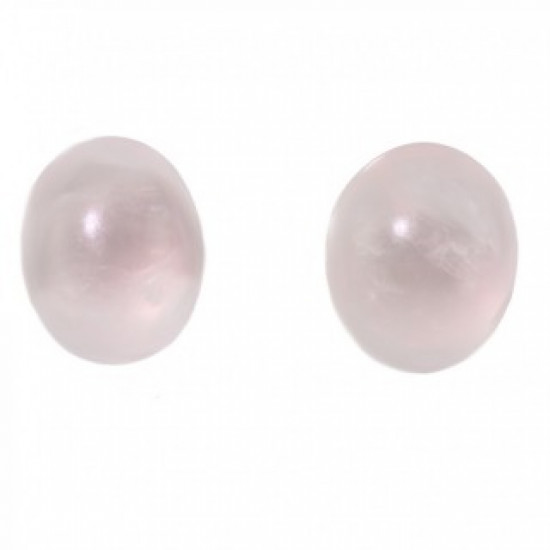Sterling Silver Rose Quartz Earrings E-18-04