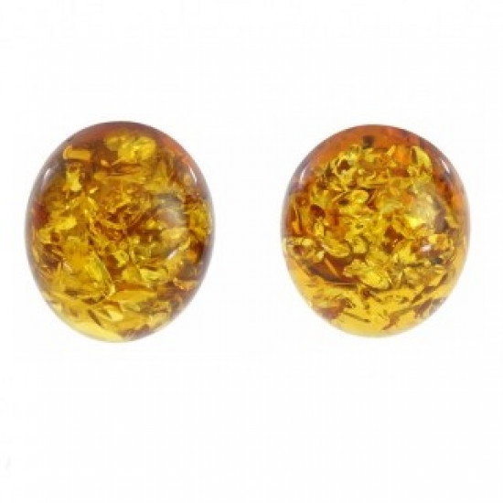Sterling Silver Amber Earrings E-18-04 Sterling Silver Amber Earrings E-18-04