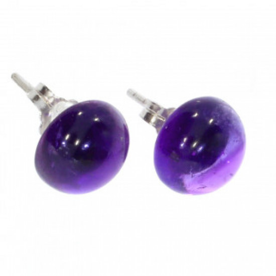 Sterling Silver Amethyst Earrings E-18-05