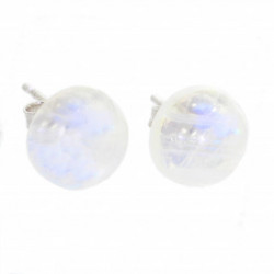 boucles d'oreilles argent pierre de lune E-18-05
