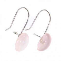 boucles d'oreilles argent quartz rose E-18-06
