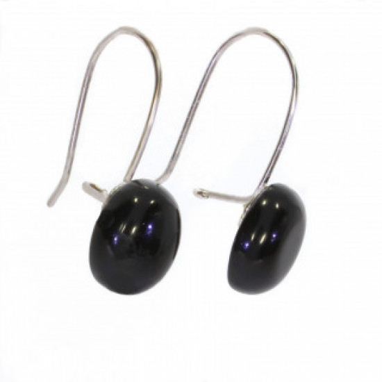 Sterling Silver Black Onyx Earrings E-18-06 Sterling Silver Black Onyx Earrings E-18-06