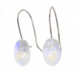 boucles d'oreilles argent pierre de lune E-18-07