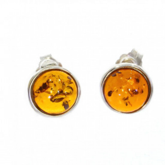 Sterling Silver Amber Earrings E-22-01 Sterling Silver Amber Earrings E-22-01