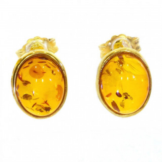 Vermeil Amber Earrings E-22-02