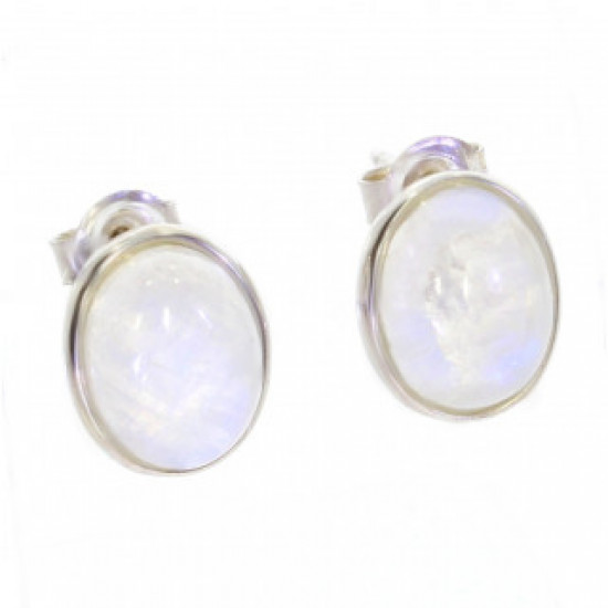 Sterling Silver Moonstone Earrings E-22-02