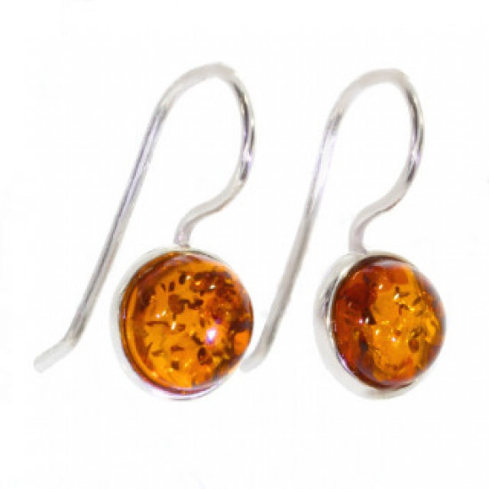 Sterling Silver Amber Earrings E-22-06 Sterling Silver Amber Earrings E-22-06