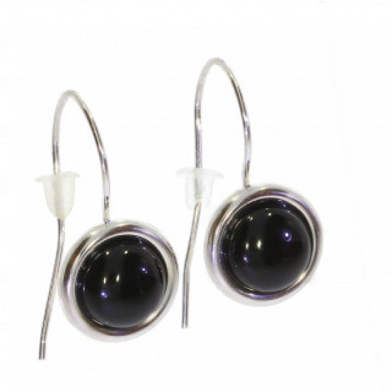 Sterling Silver Black Onyx Earrings E-22-07