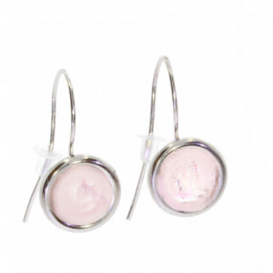 Sterling Silver Rose Quartz Earrings E-22-07