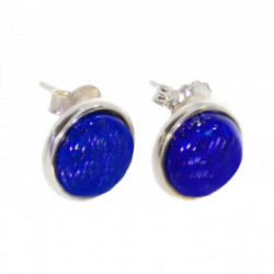 boucles d'oreilles argent lapis lazuli E-26-01