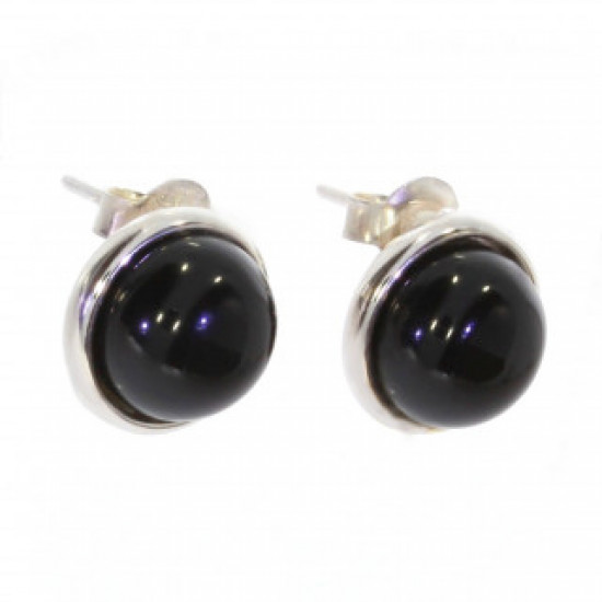 Sterling Silver Black Onyx Earrings E-26-01