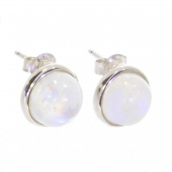 Sterling Silver Moonstone Earrings E-26-01