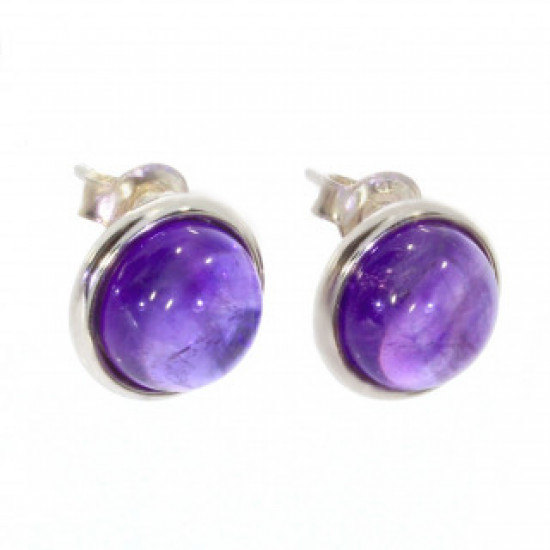 Sterling Silver Amethyst Earrings E-26-01 Sterling Silver Amethyst Earrings E-26-01