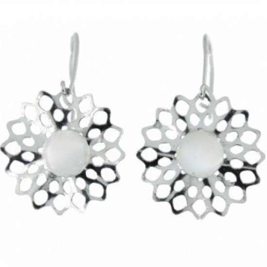Sterling Silver Moonstone Earrings E-26-02
