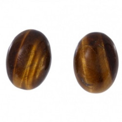 boucles d'oreilles argent oeil de tigre E-26-03