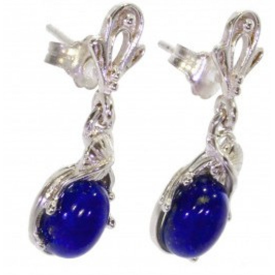Sterling Silver Lapis Lazuli Earrings E-26-04