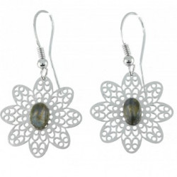 Sterling Silver Labradorite Earrings E-26-05
