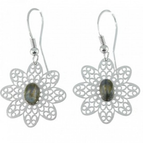 Sterling Silver Labradorite Earrings E-26-05
