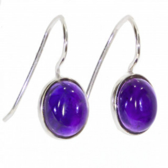 Sterling Silver Amethyst Earrings E-26-06