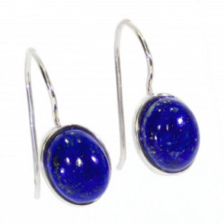 boucles d'oreilles argent lapis lazuli E-26-06
