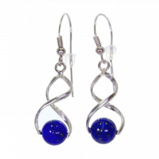 Sterling Silver Lapis Lazuli Earrings E-26-07