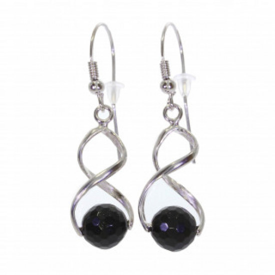 Sterling Silver Black Onyx Earrings E-26-07