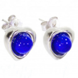 boucles d'oreilles argent lapis lazuli E-26-08