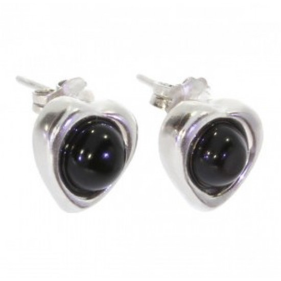 Sterling Silver Black Onyx Earrings E-26-08