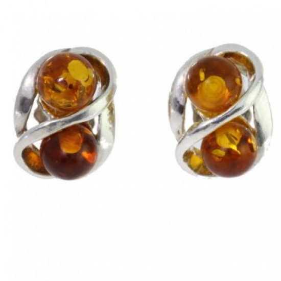 Sterling Silver Amber Earrings E-30-01 Sterling Silver Amber Earrings E-30-01