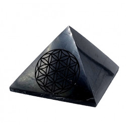 Pyramid flower of life shungite 5cm