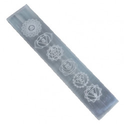 7 chakras bar selenite incense holder
