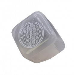 cube fleur de vie selenite
