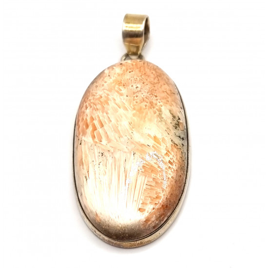 pendant scolecite orange silver