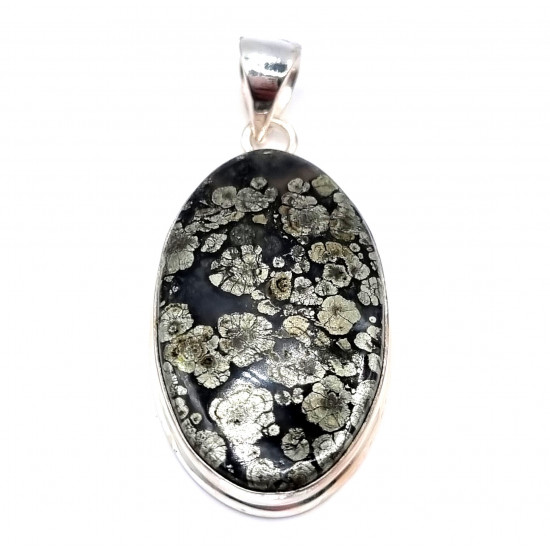 pendant pyrite silver