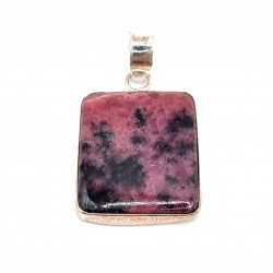 pendant rhodonite silver
